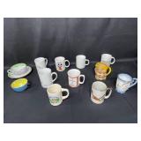 Lot of 12 Assorted Coffee Mugs and Teacups