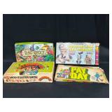 Lot of 4 Vintage Board Games: Dino-Opoly, War of the Networks, View-Master Klomp-It, and Pay Day