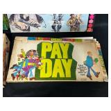 Lot of 4 Vintage Board Games: Dino-Opoly, War of the Networks, View-Master Klomp-It, and Pay Day