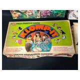 Lot of 4 Vintage Board Games: Dino-Opoly, War of the Networks, View-Master Klomp-It, and Pay Day