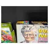Lot of 4 Vintage Board Games: Dino-Opoly, War of the Networks, View-Master Klomp-It, and Pay Day