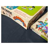 Lot of 4 Vintage Board Games: Dino-Opoly, War of the Networks, View-Master Klomp-It, and Pay Day