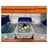 Lot of Various Sizes and Types of Glass Jars
