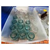 Lot of Various Sizes and Types of Glass Jars