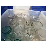 Lot of Various Sizes and Types of Glass Jars