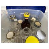Lot of Various Sizes and Types of Glass Jars