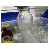 Lot of Various Sizes and Types of Glass Jars