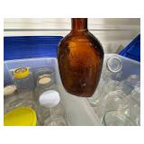 Lot of Various Sizes and Types of Glass Jars