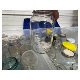 Lot of Various Sizes and Types of Glass Jars