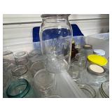 Lot of Various Sizes and Types of Glass Jars