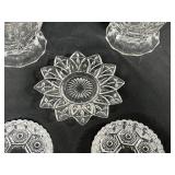 Lot of Vintage Pressed Glass and Uranium Glass Tableware