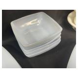 Lot of Vintage White/Very Light Blue Dinnerware and Decorative Dishes