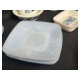 Lot of Vintage White/Very Light Blue Dinnerware and Decorative Dishes