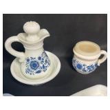 Lot of Vintage White/Very Light Blue Dinnerware and Decorative Dishes