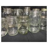 Assorted Clear Jars- Bell, Kerr, Atlas, and more unbranded