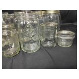 Assorted Clear Jars- Bell, Kerr, Atlas, and more unbranded