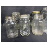 Assorted Clear Jars- Bell, Kerr, Atlas, and more unbranded