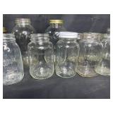 Assorted Clear Jars- Bell, Kerr, Atlas, and more unbranded