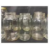 Assorted Clear Jars- Bell, Kerr, Atlas, and more unbranded