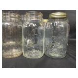 Assorted Clear Jars- Bell, Kerr, Atlas, and more unbranded