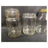 Assorted Clear Jars- Bell, Kerr, Atlas, and more unbranded