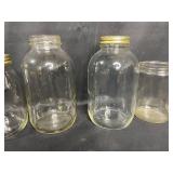 Assorted Clear Jars- Bell, Kerr, Atlas, and more unbranded