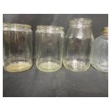 Assorted Clear Jars- Bell, Kerr, Atlas, and more unbranded