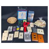 Assorted Wall Plates, Picture Hangers, and Furniture Care Kit