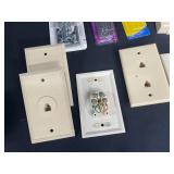 Assorted Wall Plates, Picture Hangers, and Furniture Care Kit