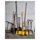 Lot of Assorted Garden, Shovels and Yard Tools