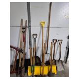 Lot of Assorted Garden, Shovels and Yard Tools