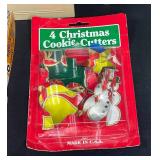 Vintage Lot of Cooky Press, Cookie Cutters, Recipe Boxes, and Home Decor