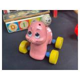 Lot of Vintage Wooden Toys and Pull Toys