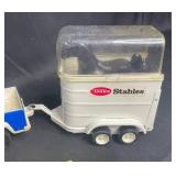 Vintage Toy Lot with Tonka Trucks, Racing Boats, and Assorted Figures