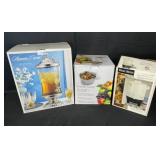 Lot of Beverage Dispenser, Juicer/Steamer and Party Perk