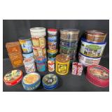 Collection of Various Decorative Tins