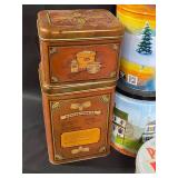 Collection of Various Decorative Tins