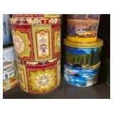 Collection of Various Decorative Tins