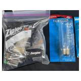Assorted Lot of Light Bulbs and Electrical Accessories