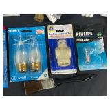 Assorted Lot of Light Bulbs and Electrical Accessories