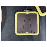 Collection of Embroidery Hoops, Frames, Scarves, and Brooks Brothers Hat