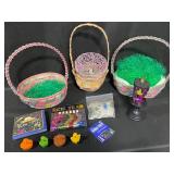 Collection of Holiday Baskets and New Year Decorations