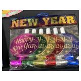 Collection of Holiday Baskets and New Year Decorations