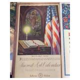 Vintage Sacred Art and Scriptural Verse Calendars Lot
