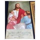 Vintage Sacred Art and Scriptural Verse Calendars Lot