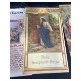 Vintage Sacred Art and Scriptural Verse Calendars Lot