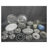 Assorted Vintage and Clear Glass Dishware Collection