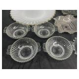 Assorted Vintage and Clear Glass Dishware Collection