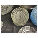 Assorted Vintage and Clear Glass Dishware Collection