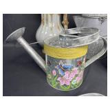 Assorted Vintage Pitchers, Watering Cans, and Decorative Metalware Collection